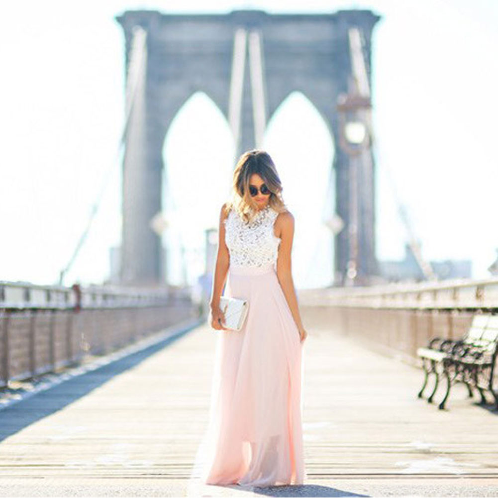Celeste | White Chiffon Maxi Dress for Wedding Guests 2
