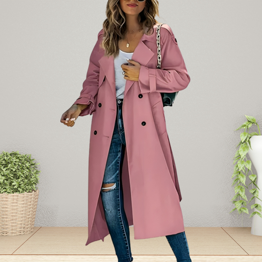 Celia Women's Trench Coat | Lightweight Polyester, Timeless Elegance 0