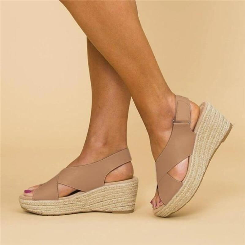 Celina | Wedge Summer Sandals with Cross Straps 2