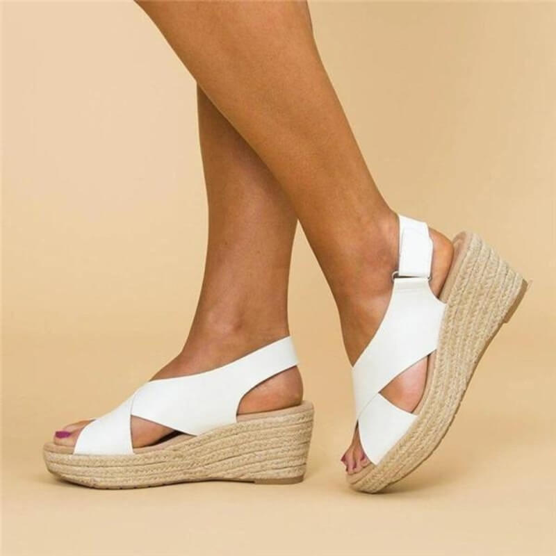 Celina | Wedge Summer Sandals with Cross Straps 4