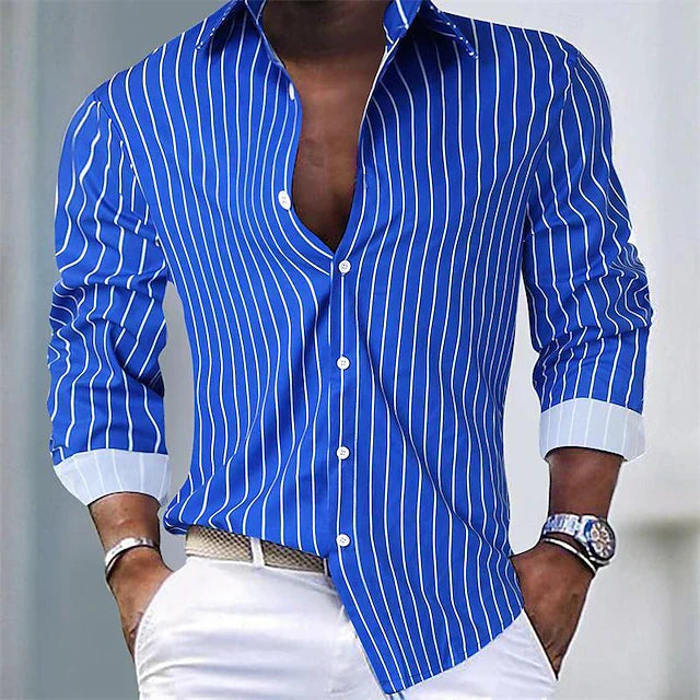 Chic Women's Striped Shirt | Breathable Fabric, Versatile Style 0