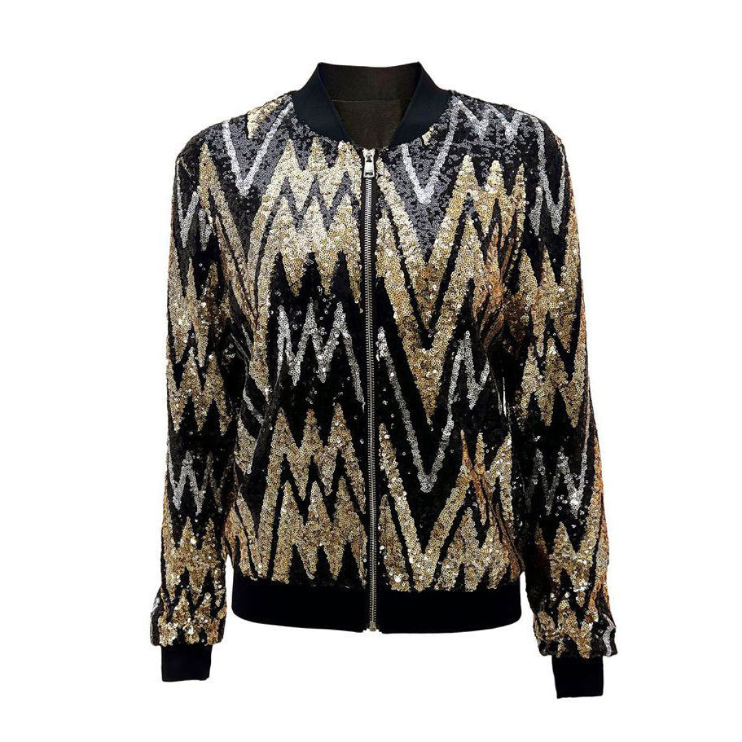 Chic Zip Jacket for Women | Sequins 4