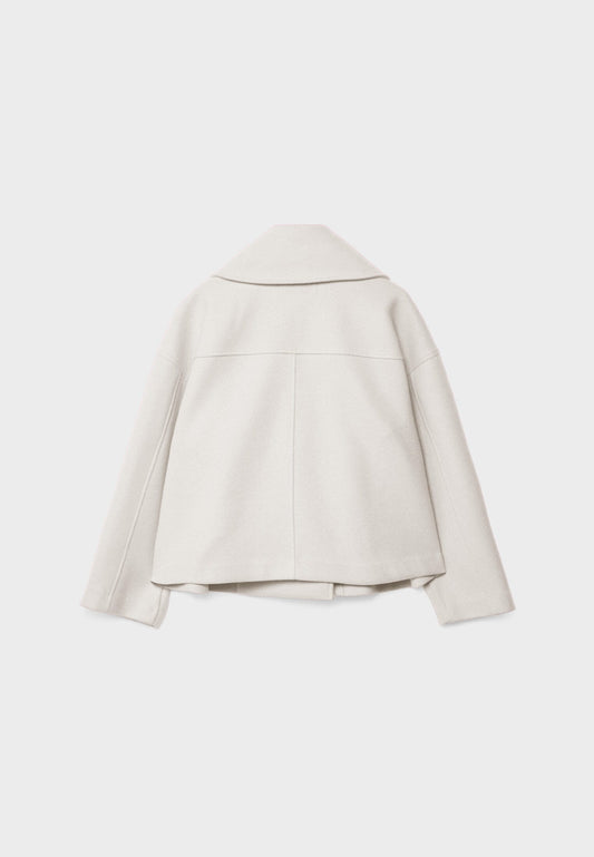 Chic short women's coat with double buttons | Cropped double-breasted coat 0