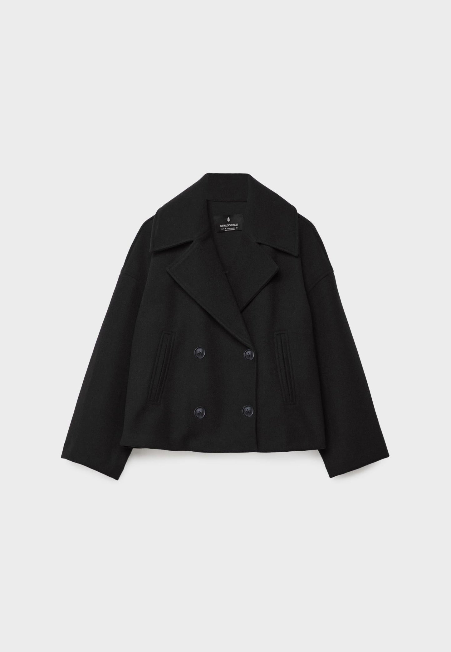 Chic short women's coat with double buttons | Cropped double-breasted coat 7
