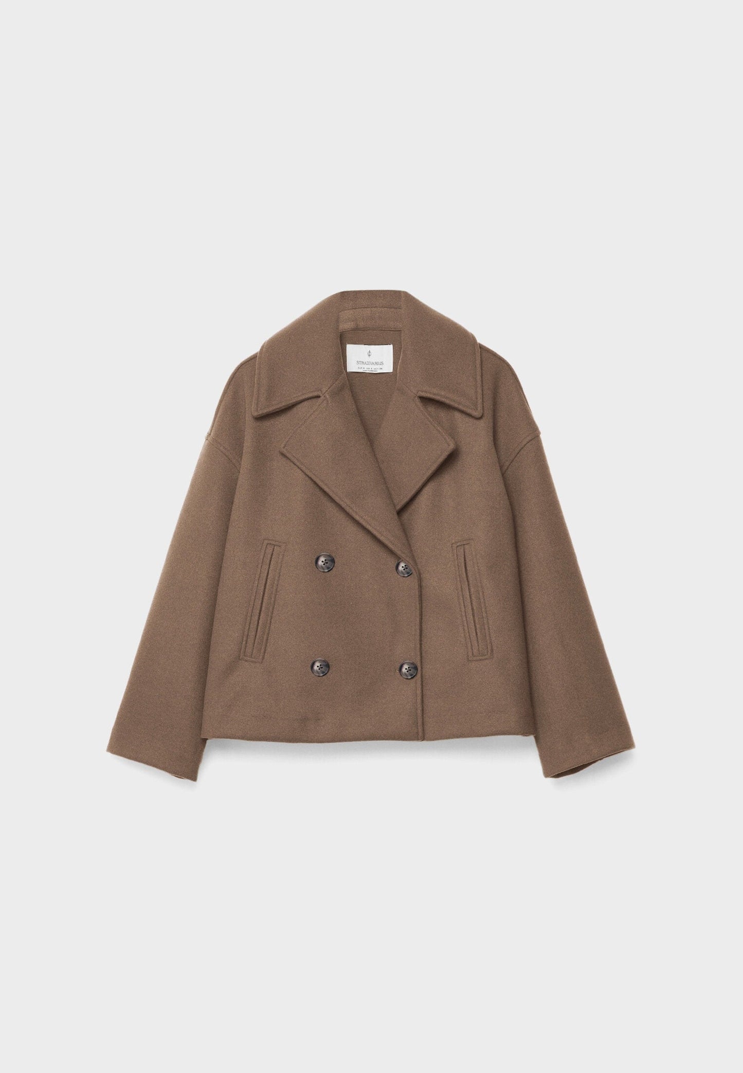 Chic short women's coat with double buttons | Cropped double-breasted coat 9