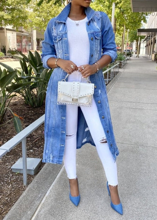 Classic Ladies' Button-Down Coat – Lightweight & Timeless for Summer 1