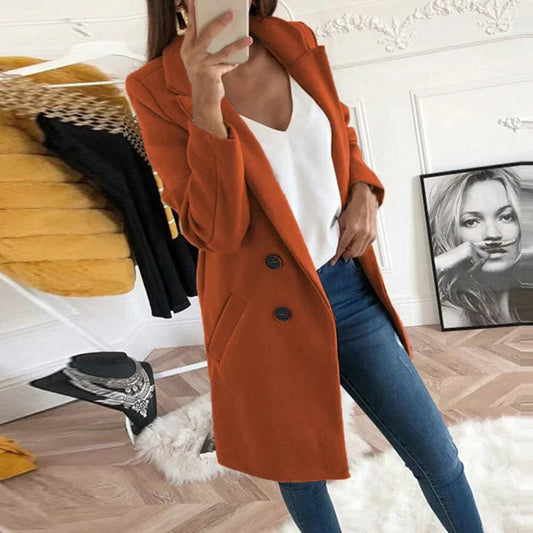 Classic ladies' coat with double buttons | Timeless coat in an elegant oversized design 1