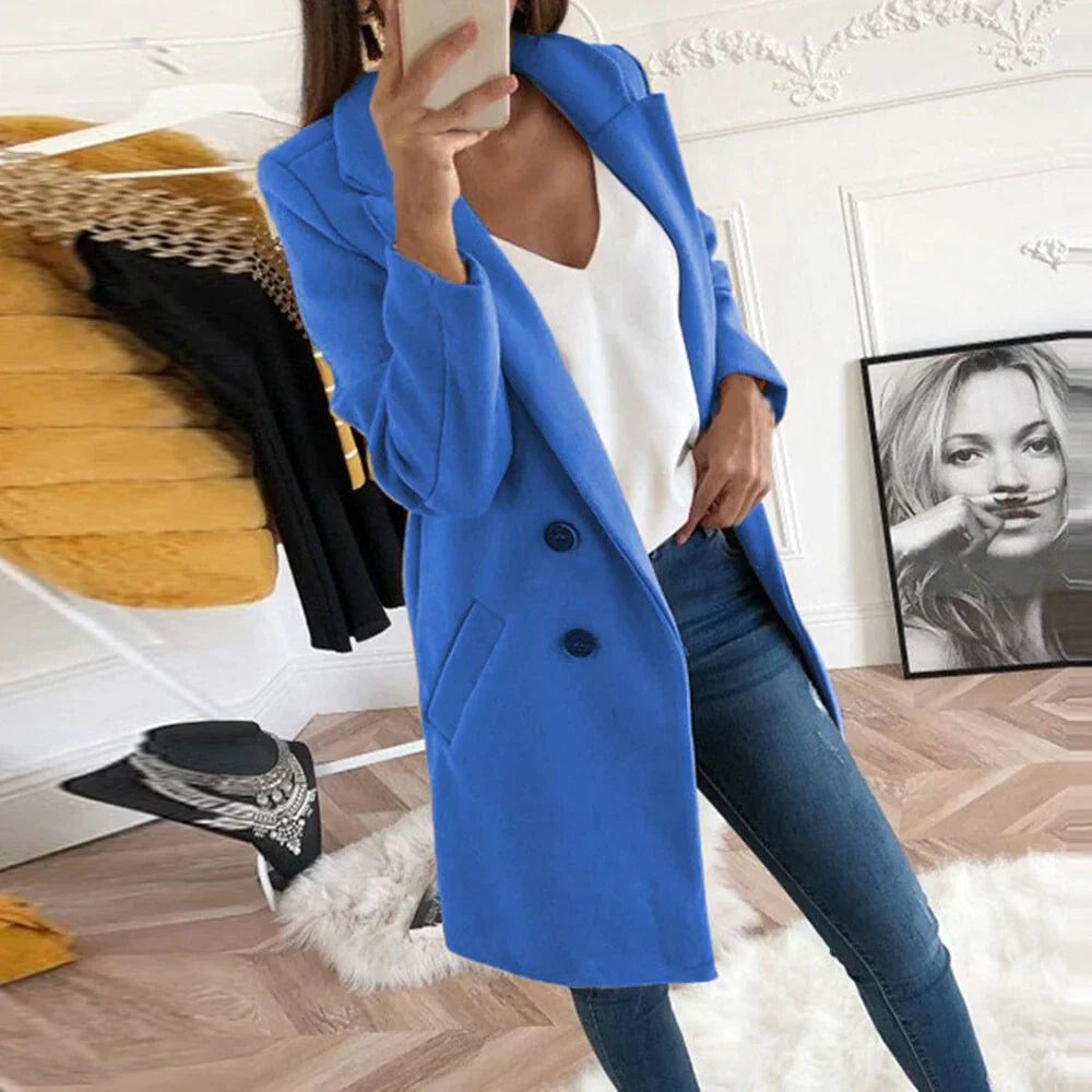 Classic ladies' coat with double buttons | Timeless coat in an elegant oversized design 5