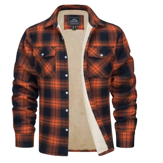 Cleo Men's Checked Jacket | Cozy Fleece Lining, Stylish 0