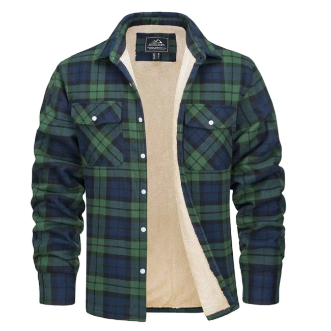Cleo Men's Checked Jacket | Cozy Fleece Lining, Stylish 3