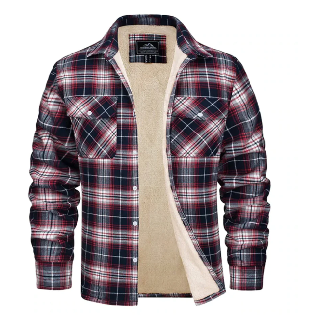 Cleo Men's Checked Jacket | Cozy Fleece Lining, Stylish 4