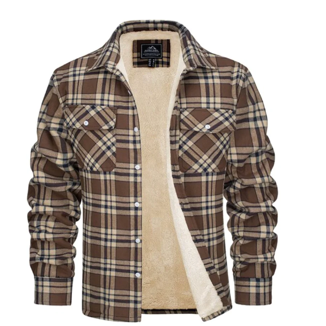 Cleo Men's Checked Jacket | Cozy Fleece Lining, Stylish 6