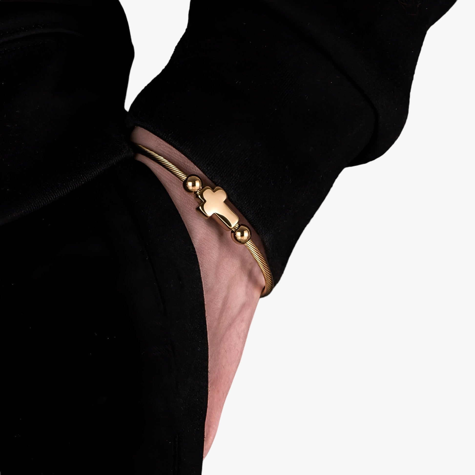 Cleo Women's Bracelet | Stainless Steel Cross, Hypoallergenic 1