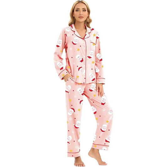 Cora Women's Pyjamas | Soft Fabric, Festive Design 1