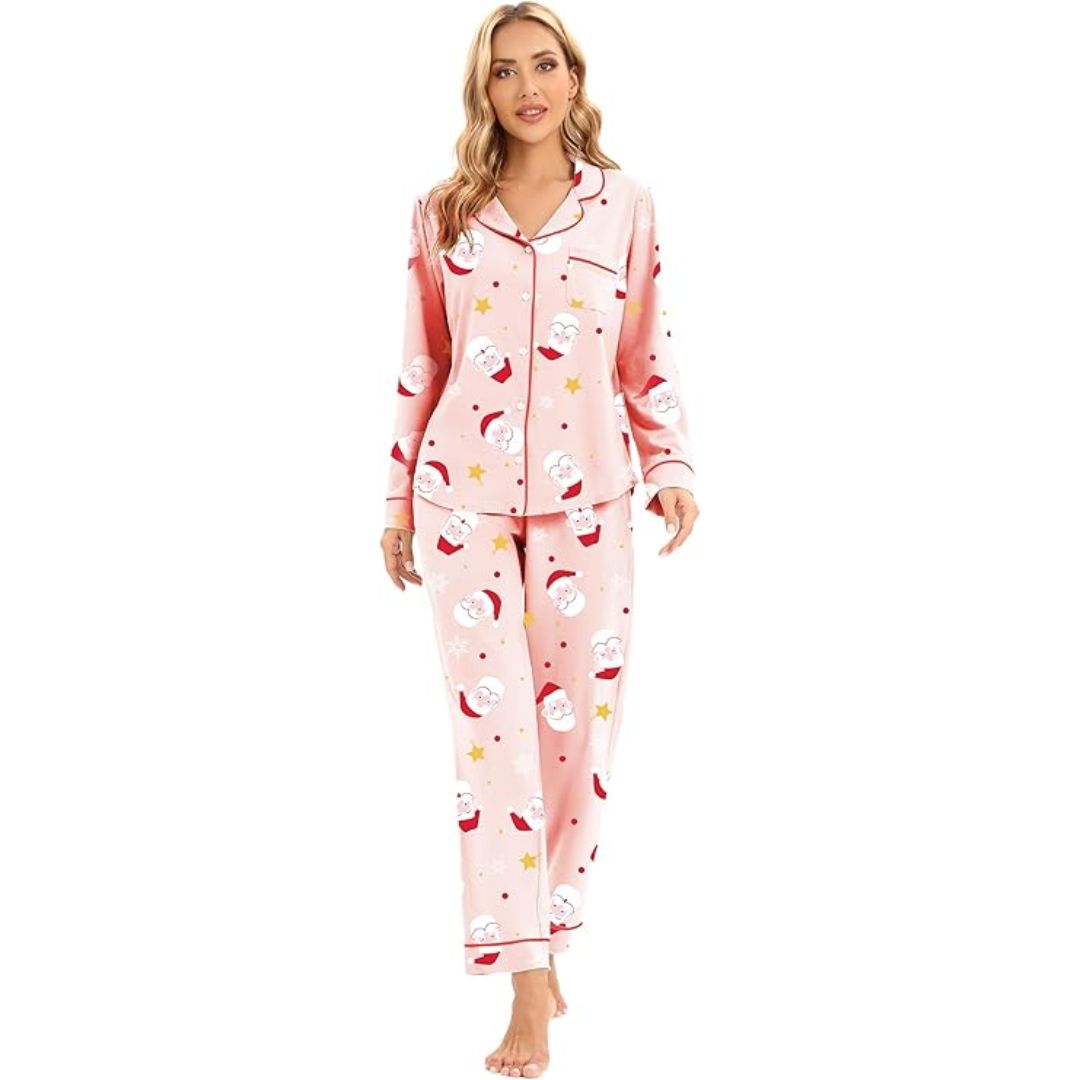 Cora Women's Pyjamas | Soft Fabric, Festive Design 2