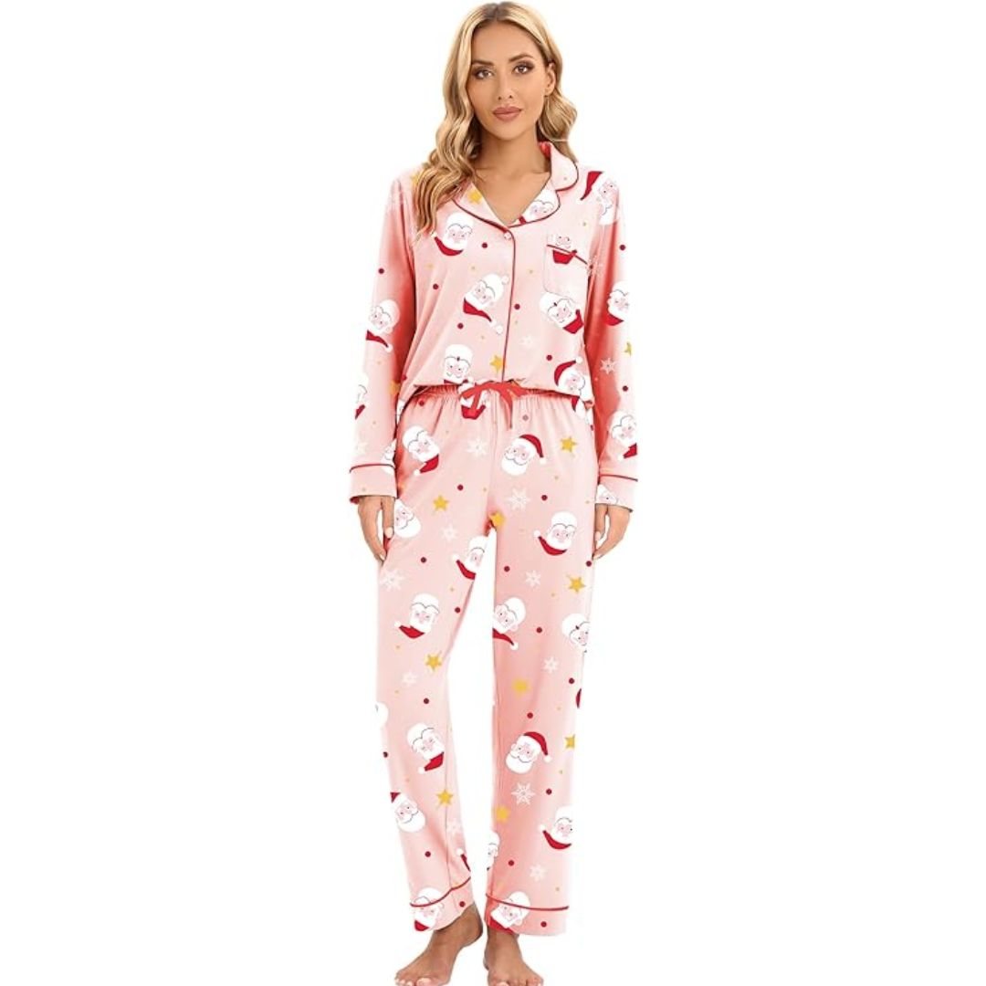 Cora Women's Pyjamas | Soft Fabric, Festive Design 3