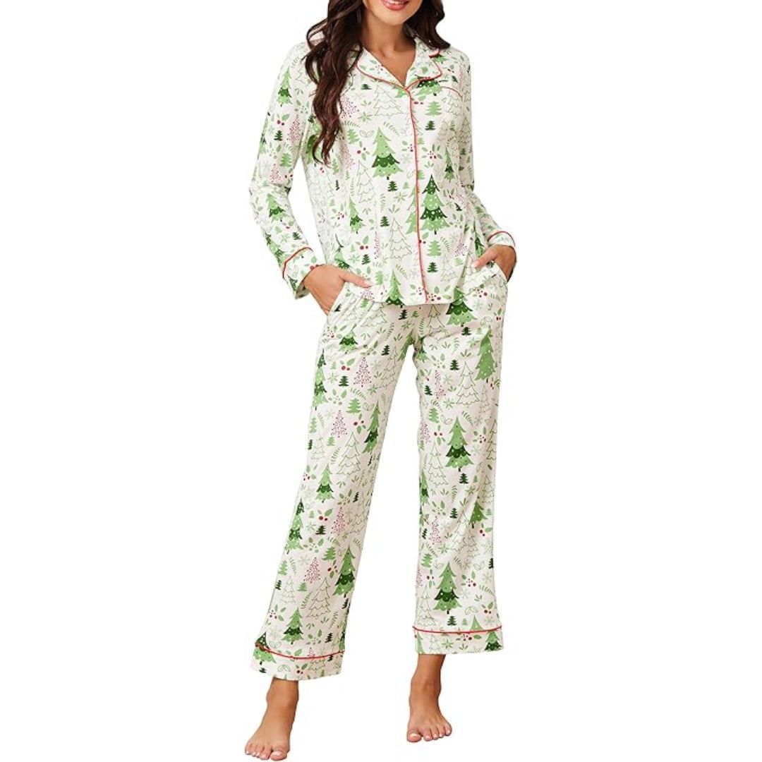 Cora Women's Pyjamas | Soft Fabric, Festive Design 7