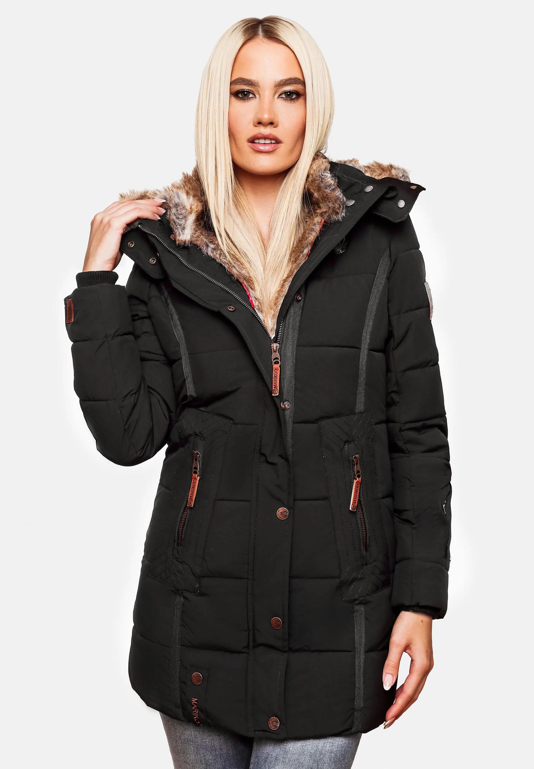 Cotton Padded Women's Coat | Long Women's Winter Coat with Hood 7