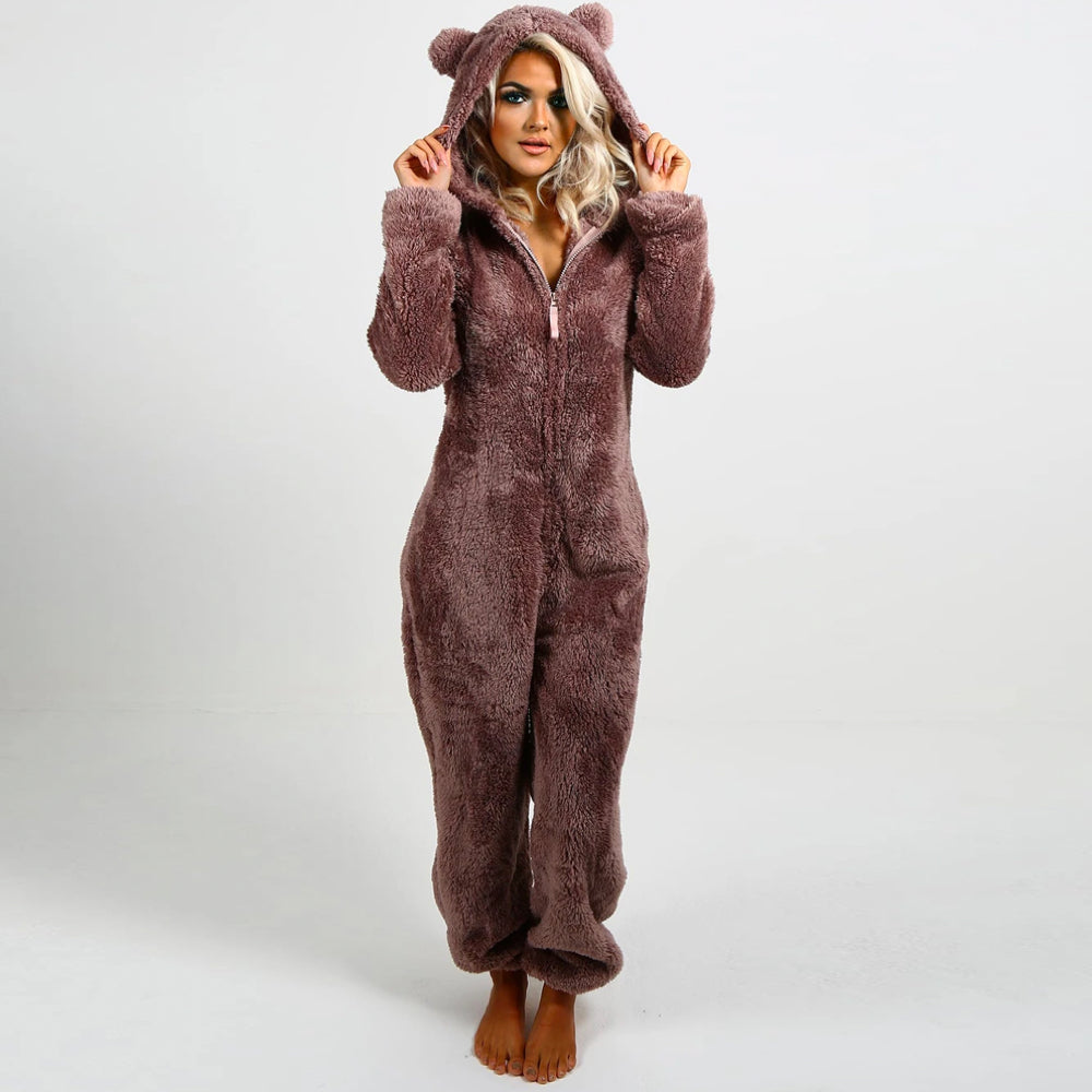 Cuddle Adult Fleece Onesie | Super Soft with Bear Ears 7