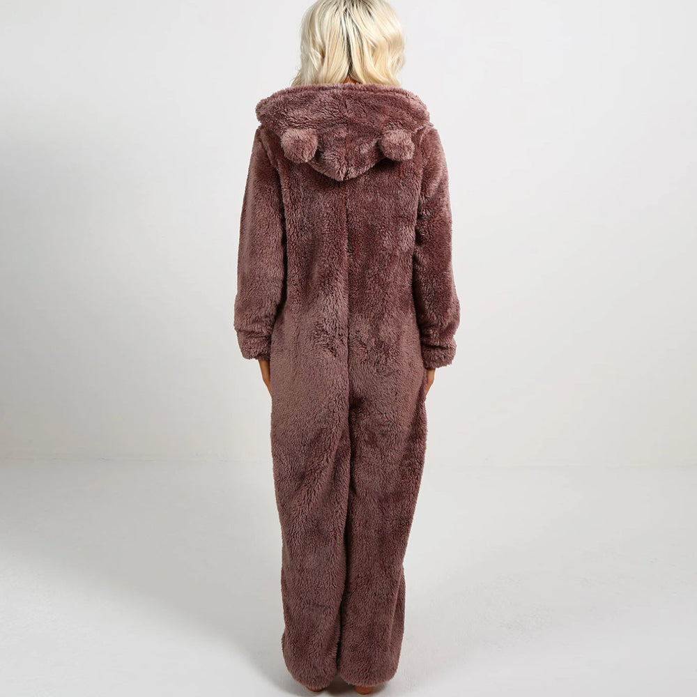 Cuddle Adult Fleece Onesie | Super Soft with Bear Ears 8
