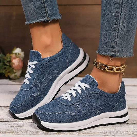 DAELYN | Orthopedic denim sneakers with platform sole 1