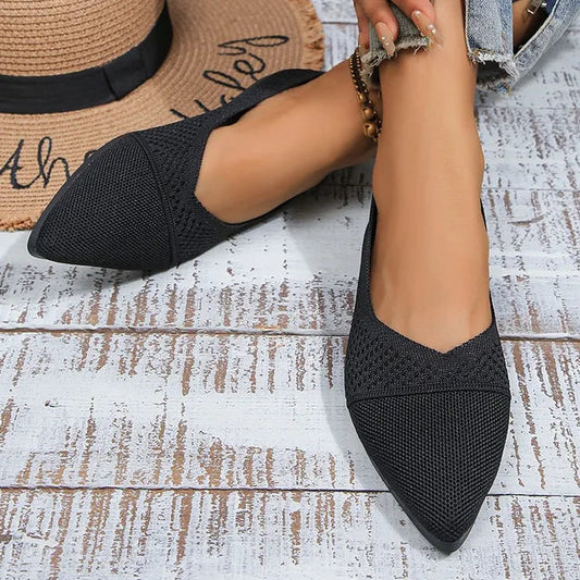 DALINA | Pointed women's loafers made of breathable mesh and PU 0