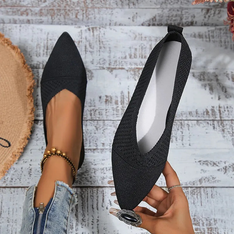 DALINA | Pointed women's loafers made of breathable mesh and PU 1