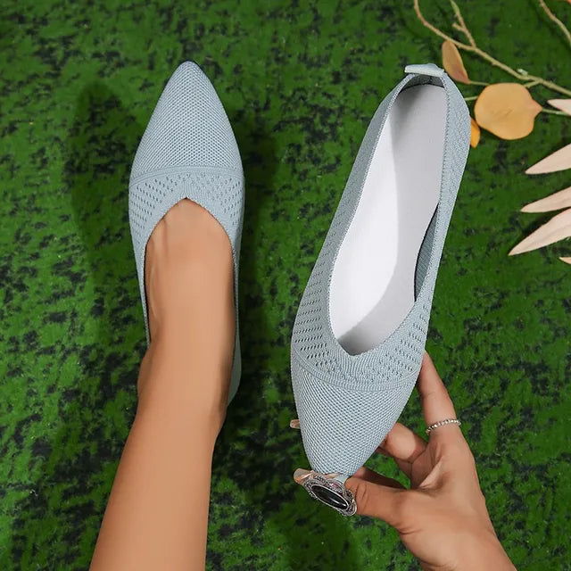 DALINA | Pointed women's loafers made of breathable mesh and PU 2