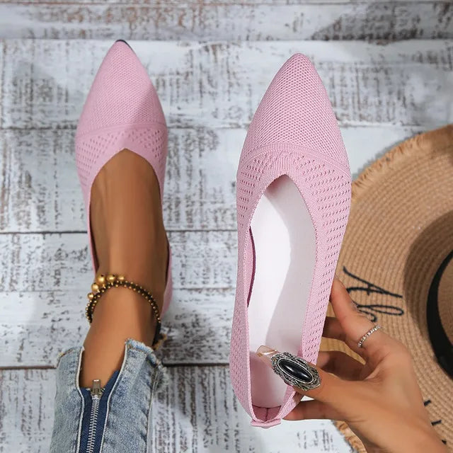 DALINA | Pointed women's loafers made of breathable mesh and PU 3