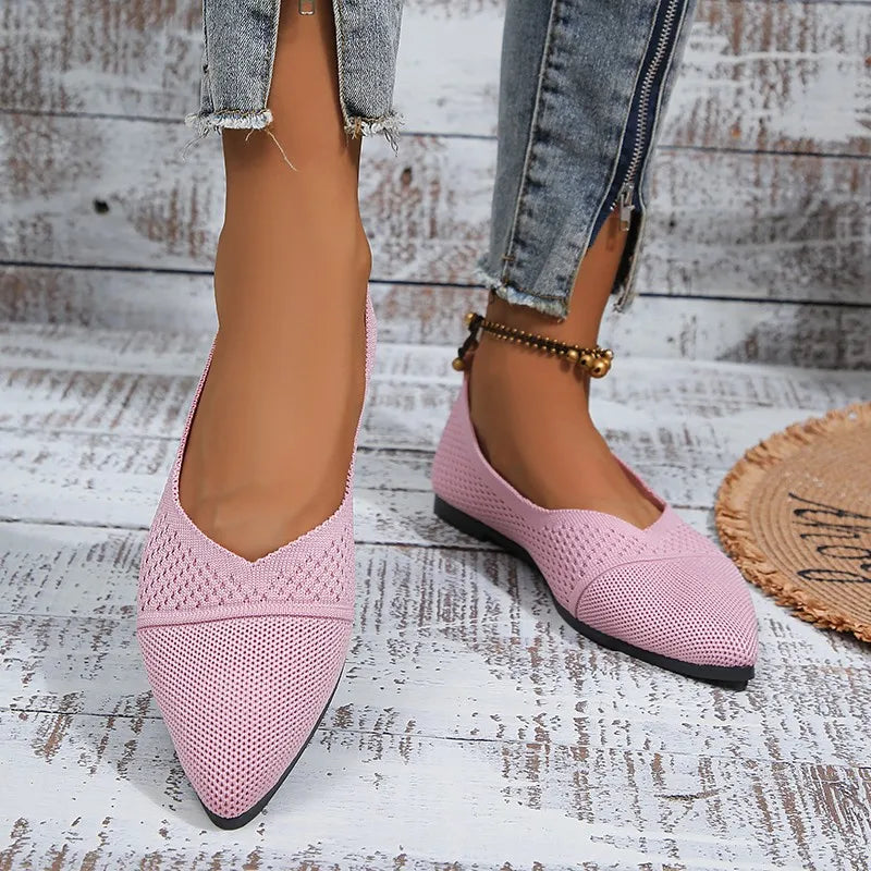 DALINA | Pointed women's loafers made of breathable mesh and PU 4