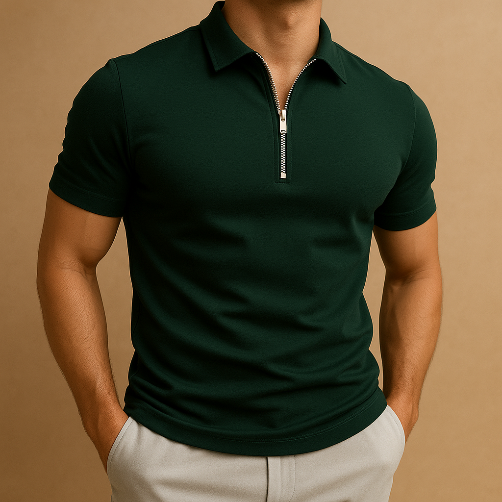 Daan Men's Polo | Slim Fit with Zipper 4