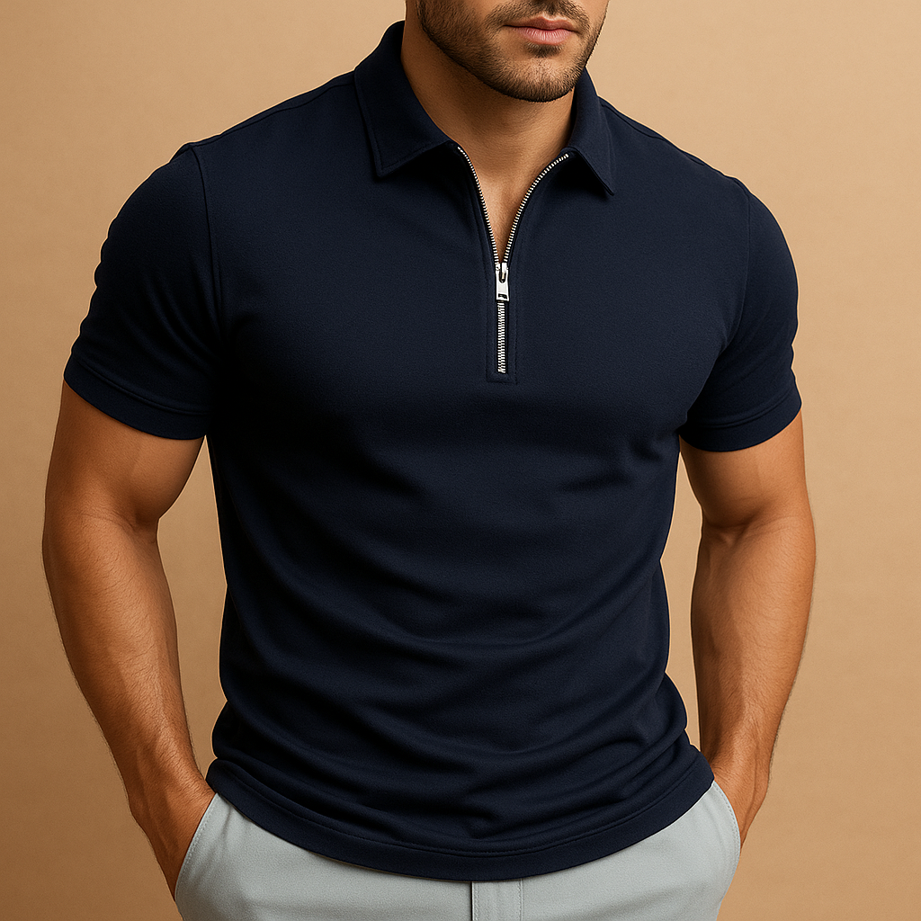 Daan Men's Polo | Slim Fit with Zipper 5