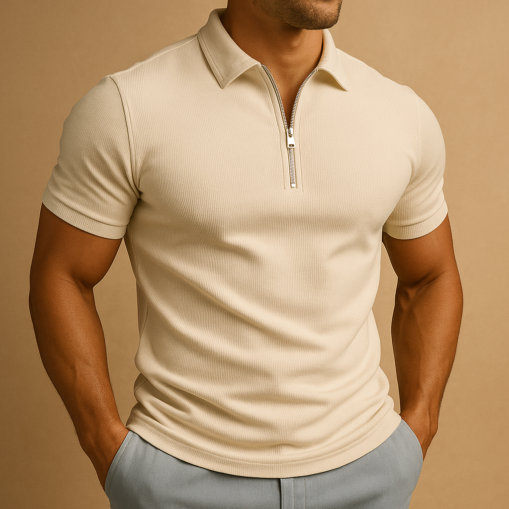 Daan Men's Polo | Slim Fit with Zipper 6