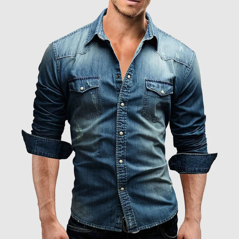 Daisy Women's Denim Shirt | Slim Fit, Elegant Style 1
