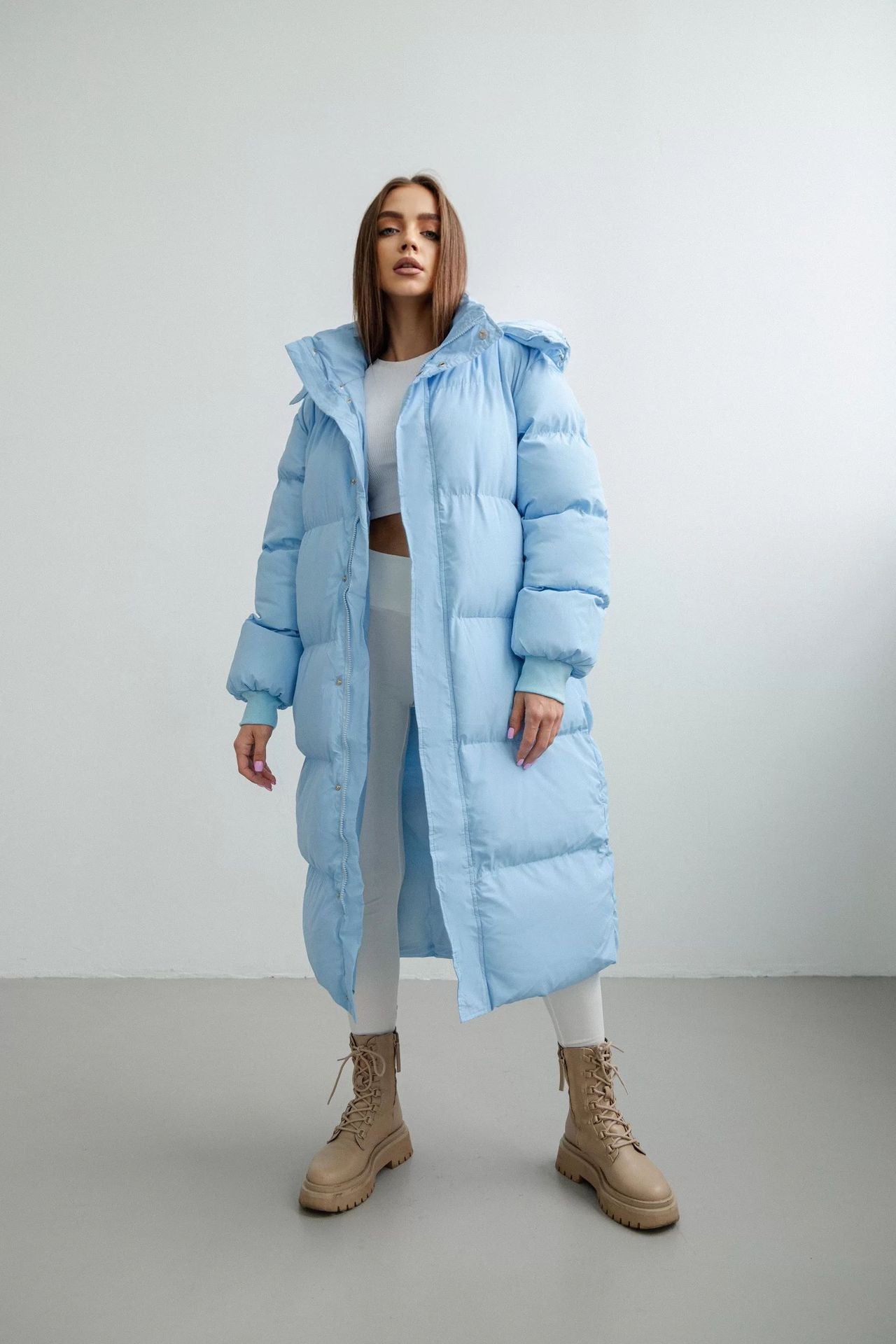 Daisy Women's Winter Coat | Long Oversized Puffer with Hood 2