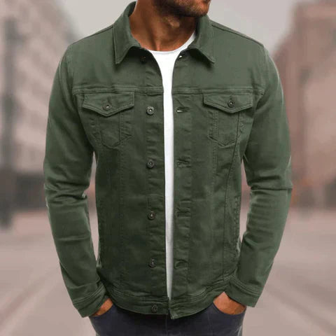 Dare Men's Denim Jacket | Slim Fit, Streetwear Style 0