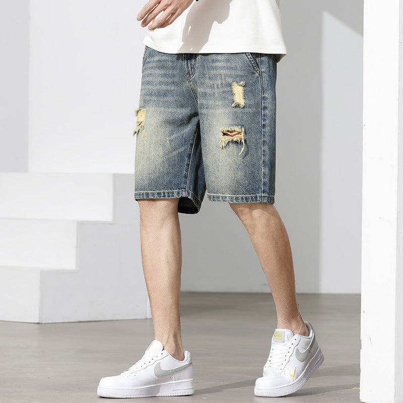 Dare Men's Denim Shorts | Stylish Destroyed Effect, Casual Fit 3