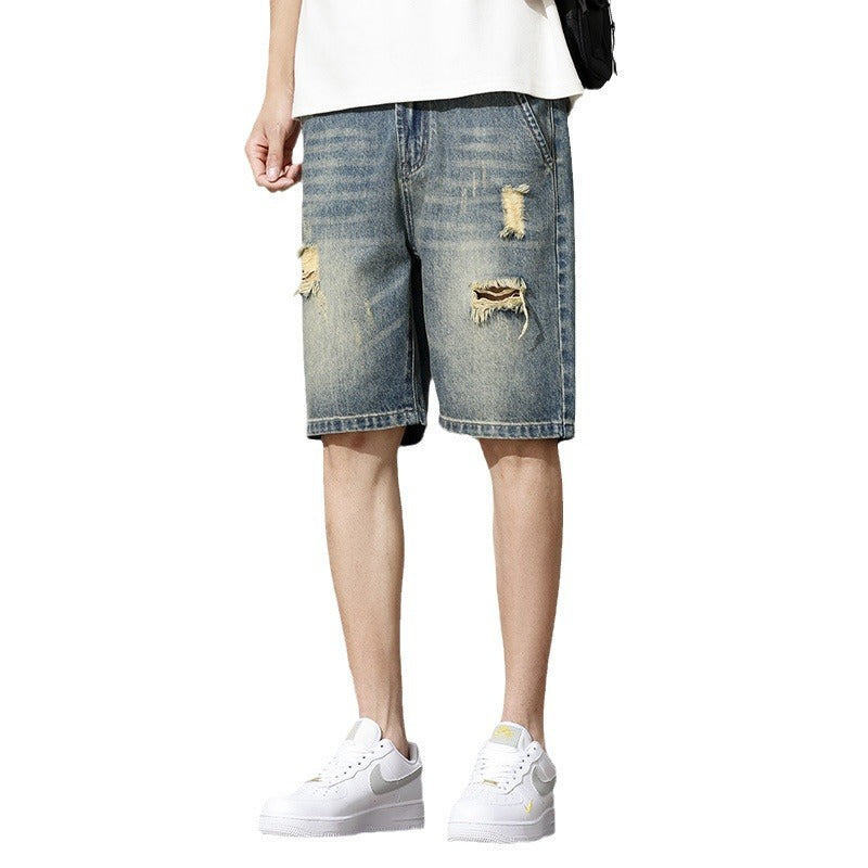 Dare Men's Denim Shorts | Stylish Destroyed Effect, Casual Fit 5