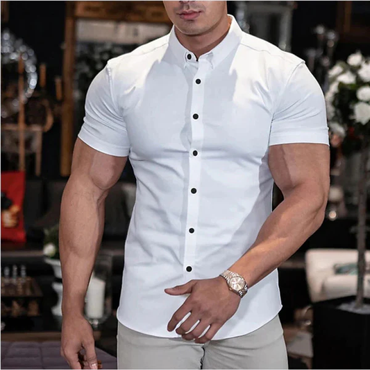 Darian | Fitted Men's Shirt with Stretch and Button Fastening 0