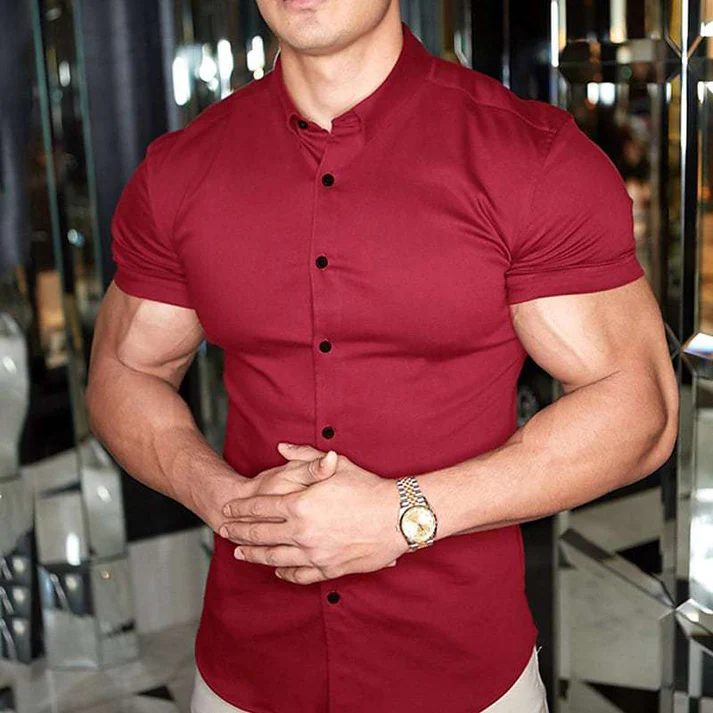Darian | Fitted Men's Shirt with Stretch and Button Fastening 5