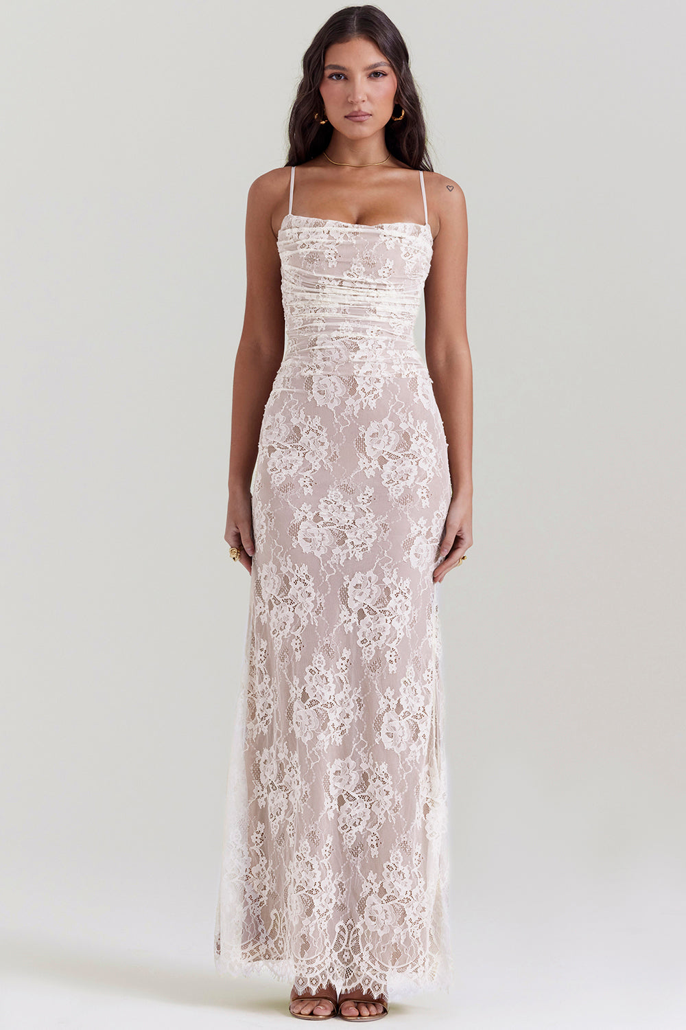 Delphina | Chic Corset Maxi Dress with Lace Details 3