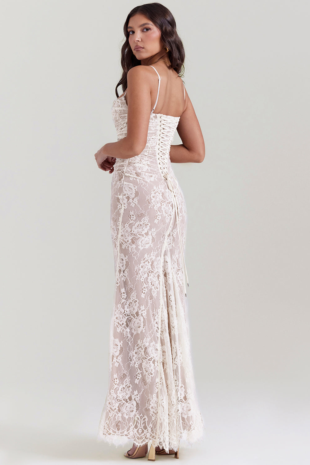 Delphina | Chic Corset Maxi Dress with Lace Details 4