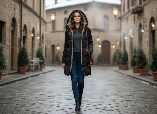 Diva Women's Jacket | Black Leather, Luxury Insulated Design 1