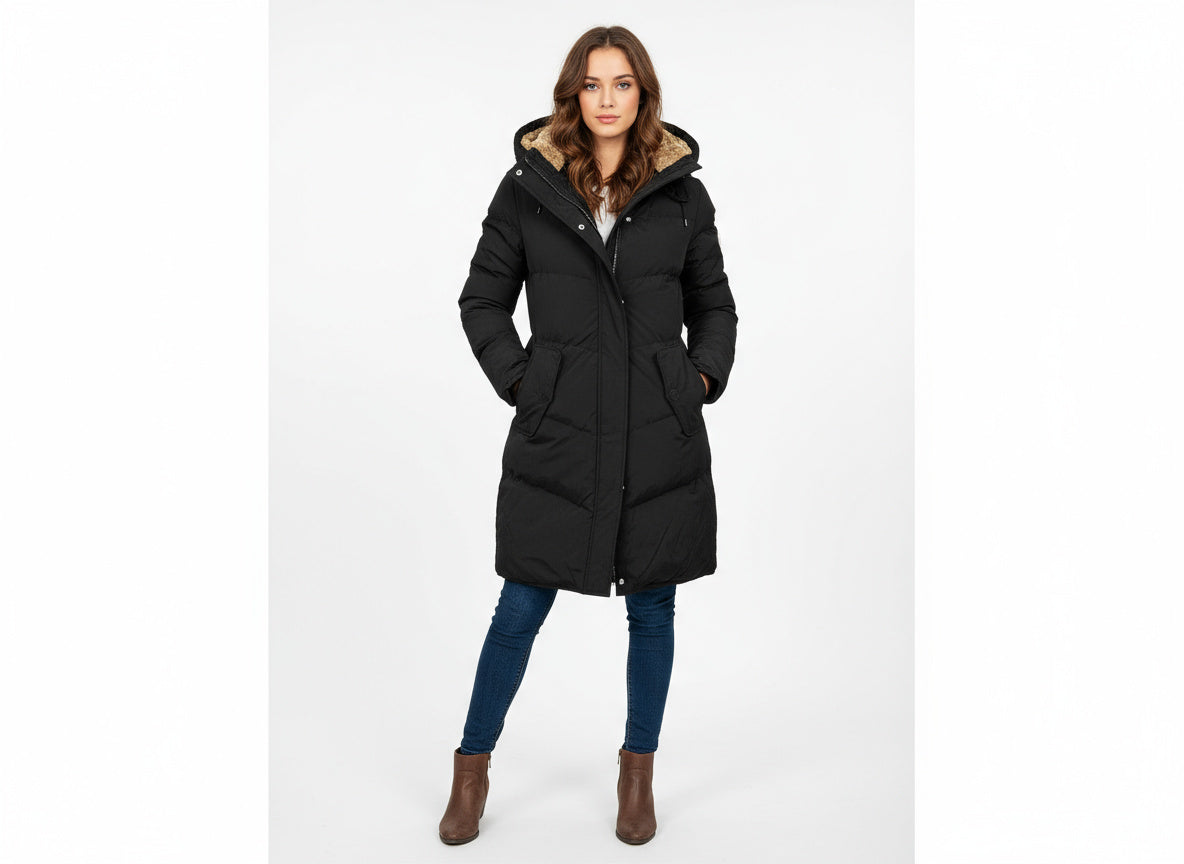 Diva Women's Jacket | Black Leather, Luxury Insulated Design 3