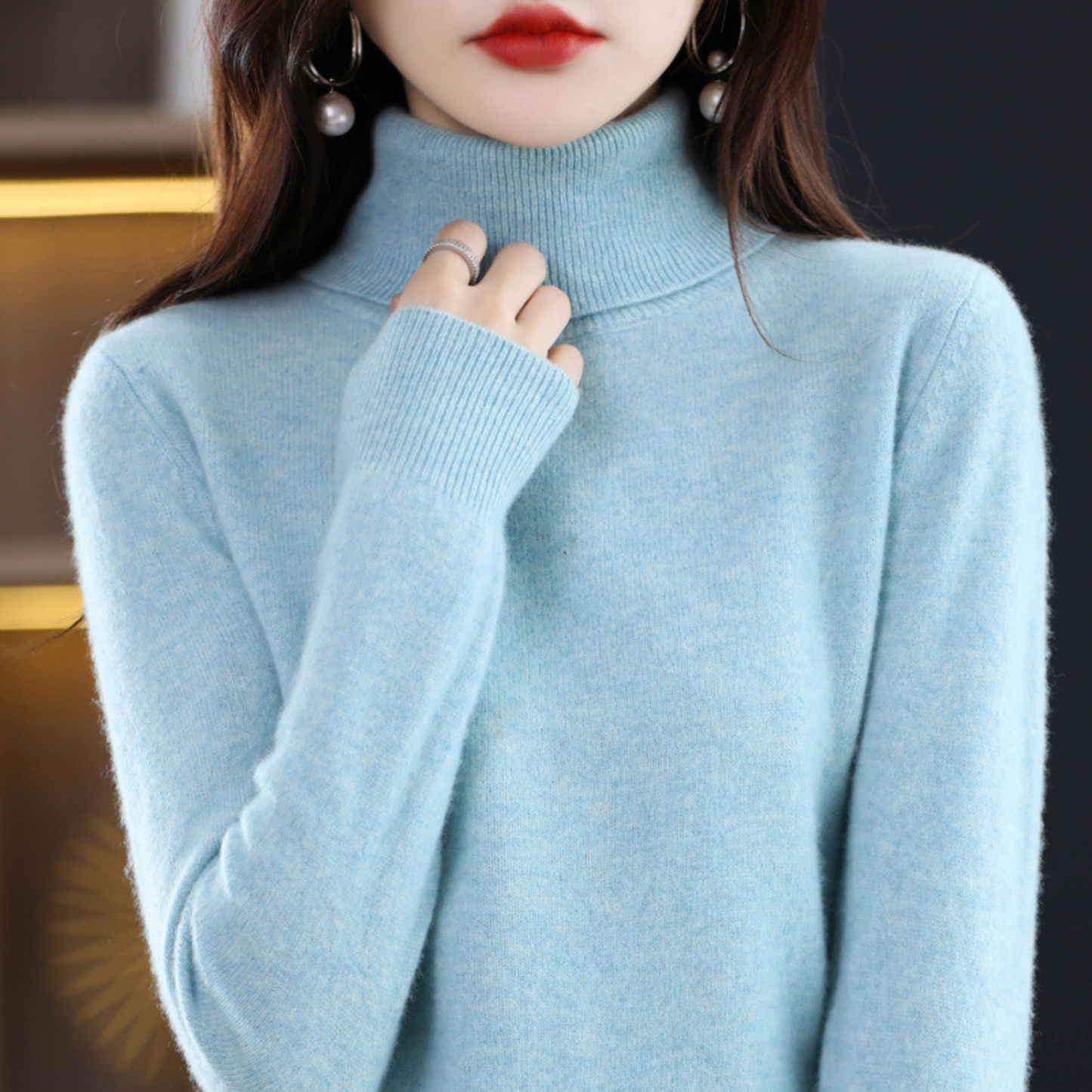 Diva Women's Turtleneck | Regular Fit, Black 2
