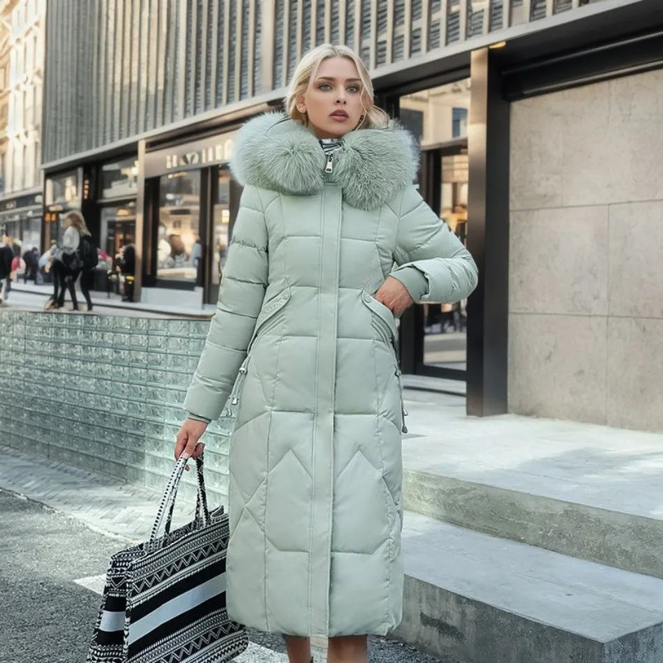 Diva Women's Winter Coat | Long Hooded Puffer Coat, Warm and Stylish 12