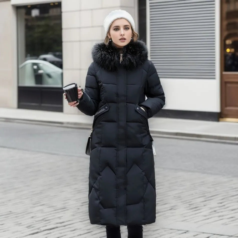 Diva Women's Winter Coat | Long Hooded Puffer Coat, Warm and Stylish 5