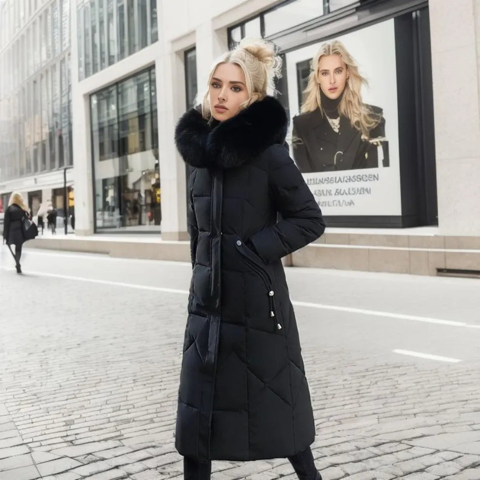 Diva Women's Winter Coat | Long Hooded Puffer Coat, Warm and Stylish 7