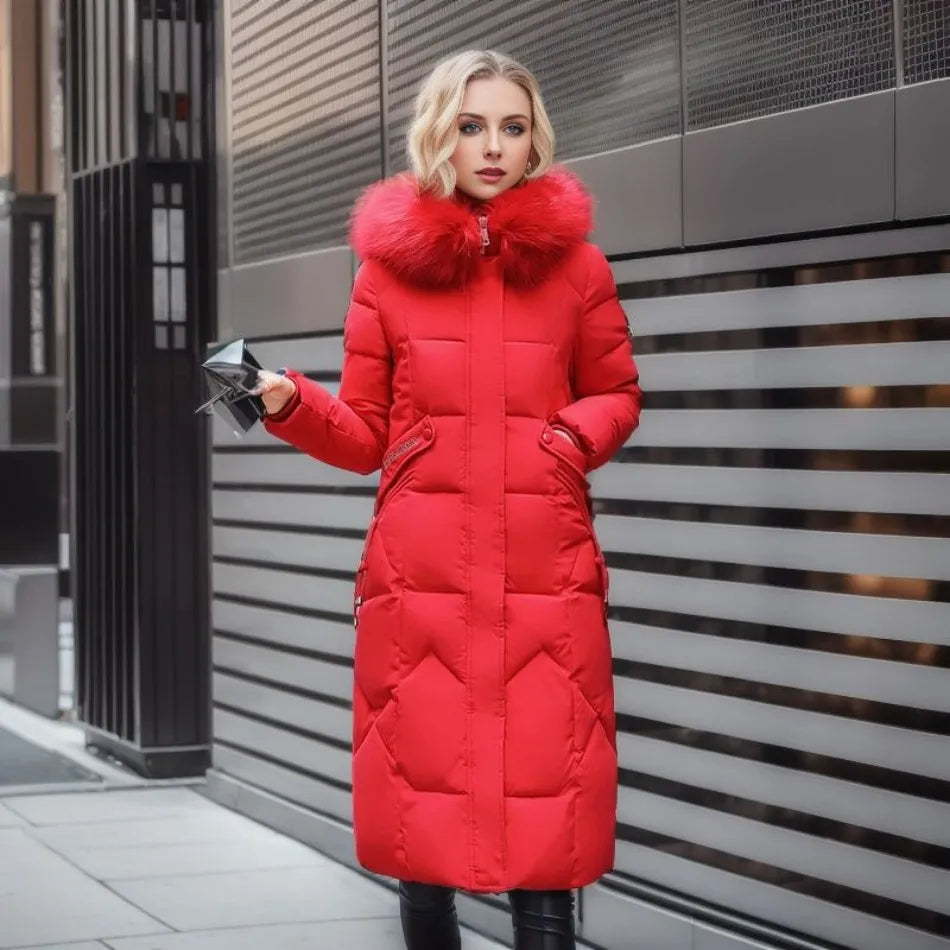 Diva Women's Winter Coat | Long Hooded Puffer Coat, Warm and Stylish 9