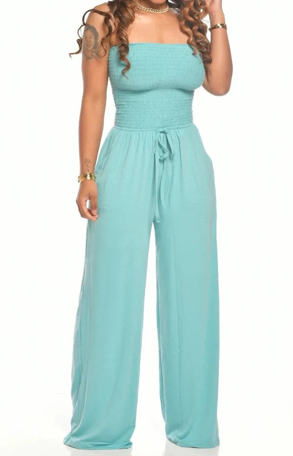 ELODIE – Classic Strapless Jumpsuit for Summer and Spring 0